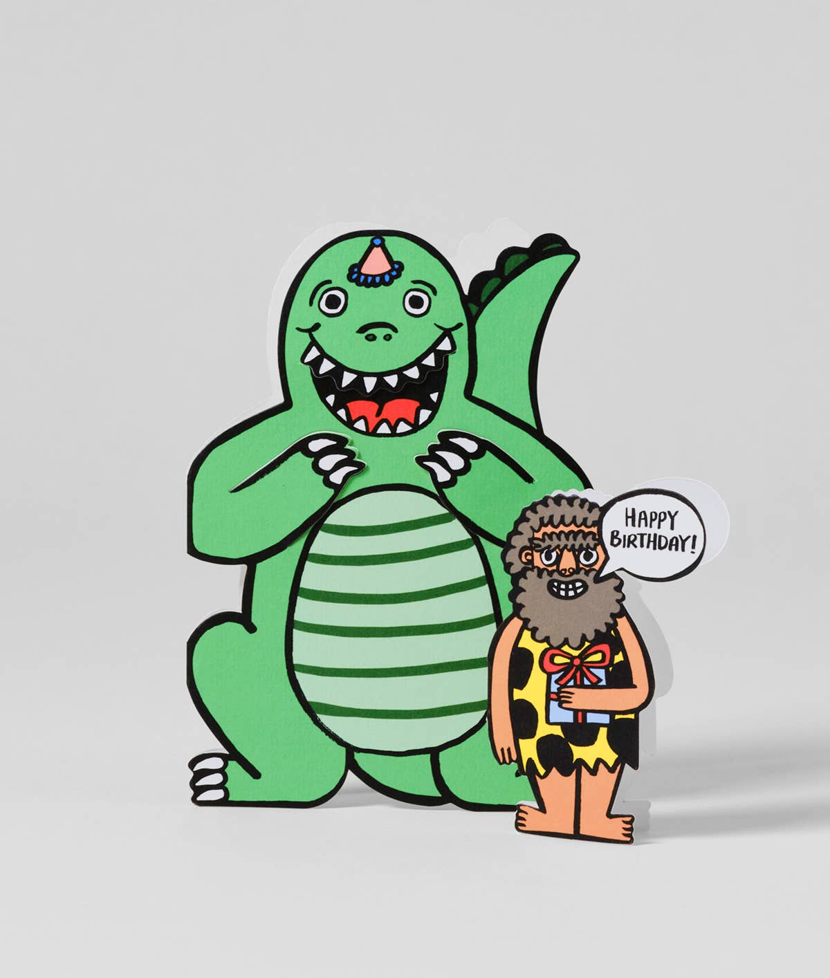 Dinosaur With Mini Card Kid's Greeting Card