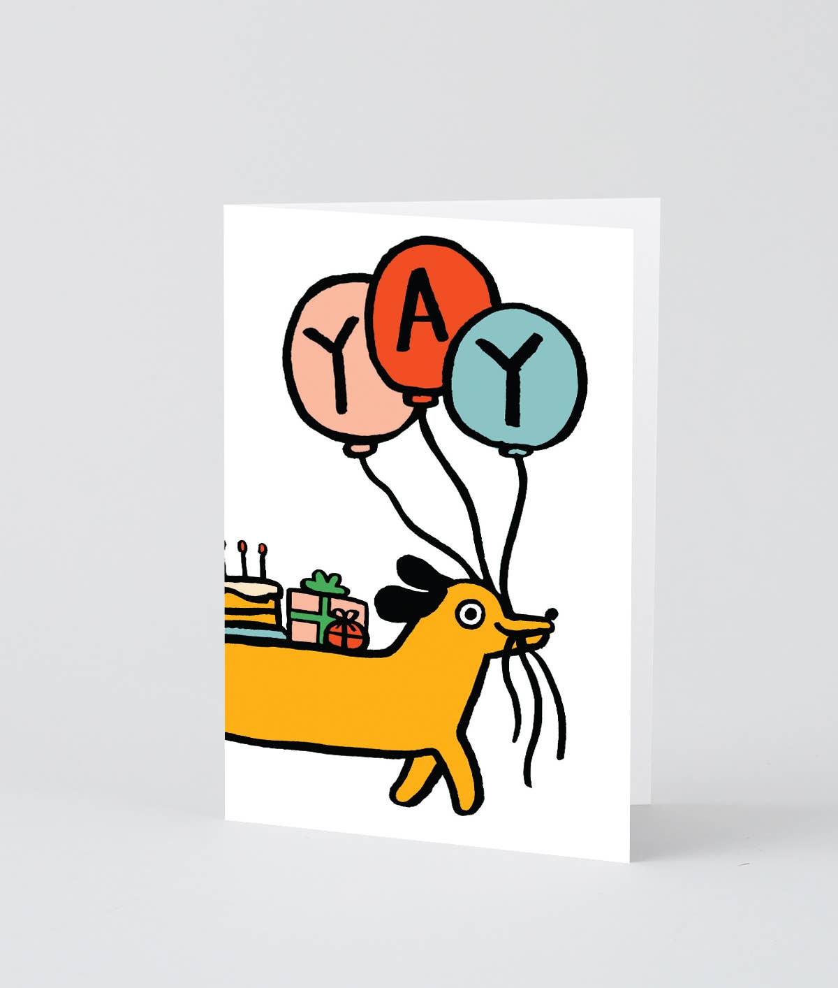 Birth-Yay Sausage Dog Greetings Card