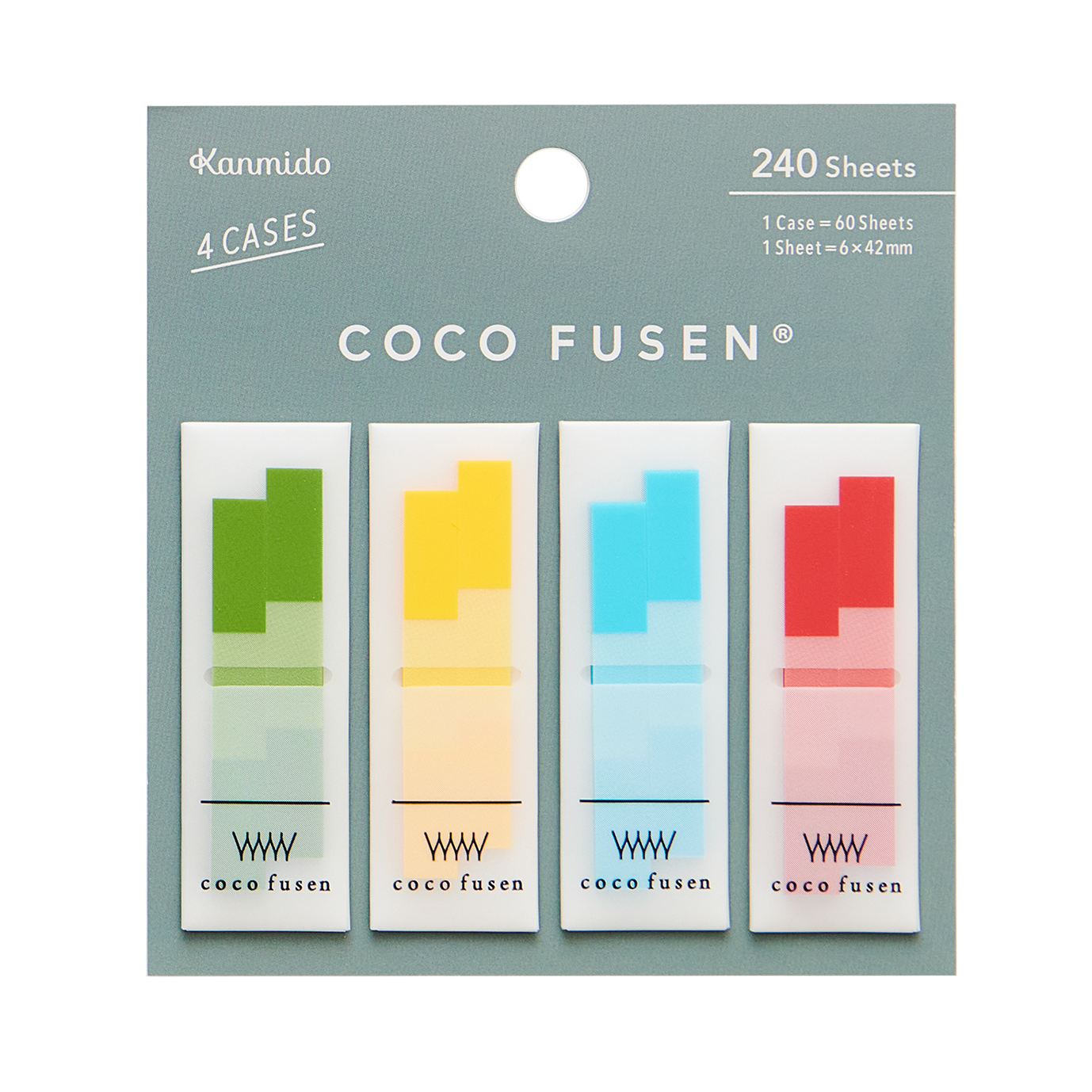 Coco Fusen Thin Sticky Note Bookmarks 4 Strips
