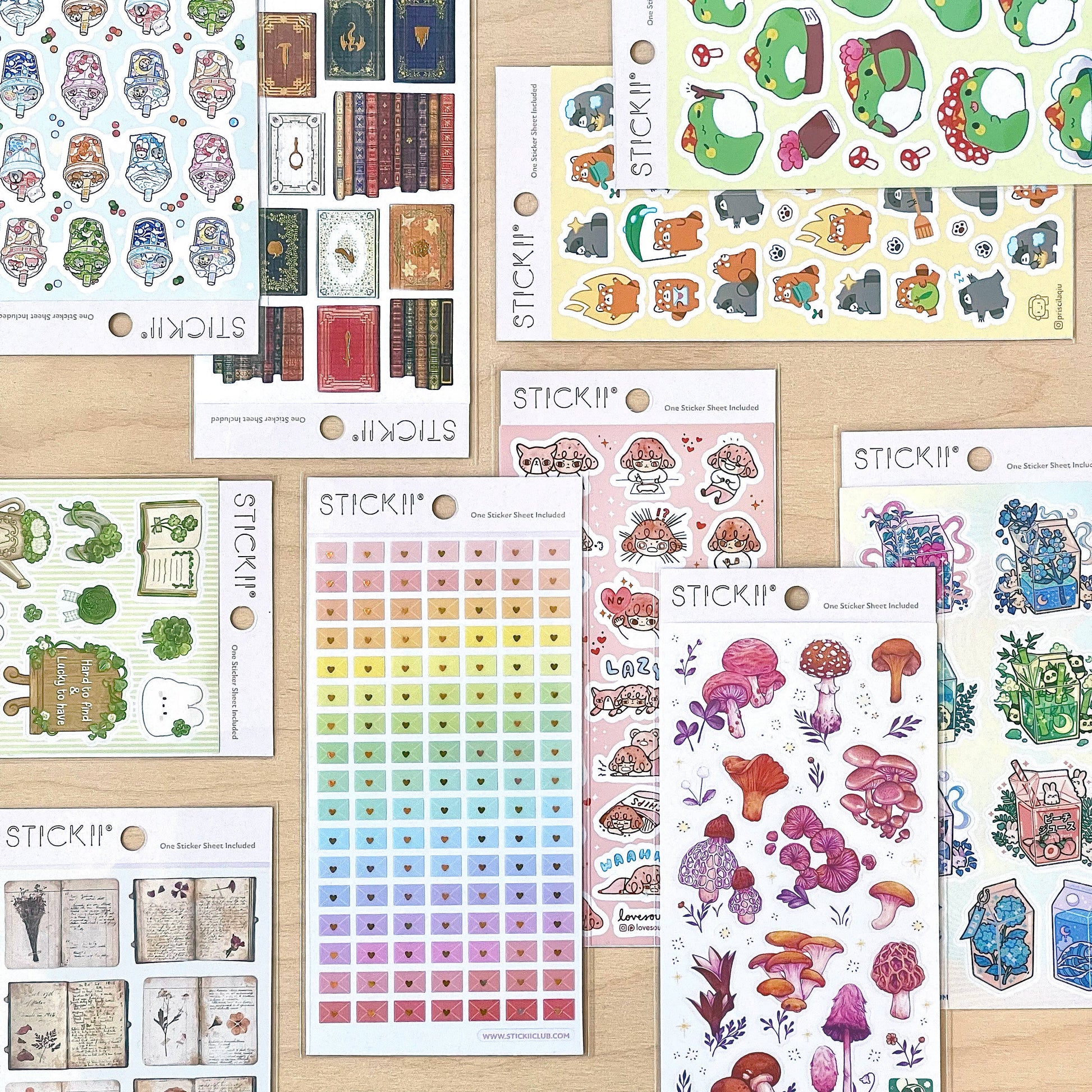 Japanese Design Labels Sticker Sheet