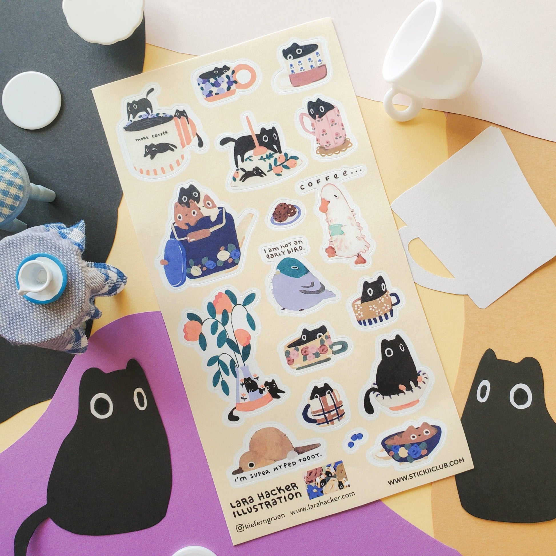 Sleepy Mornings Sticker Sheet
