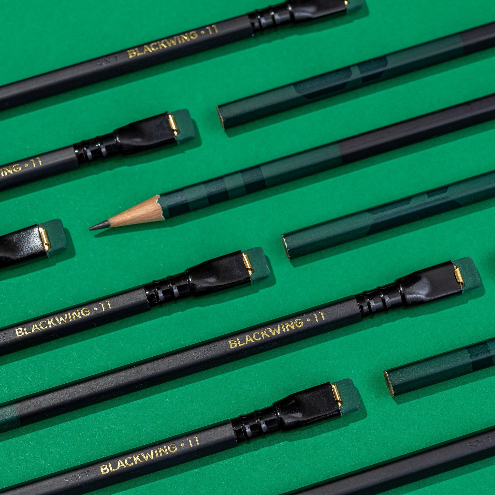 Blackwing Volume 11 Bill Russel Pencils pencils arranged in order