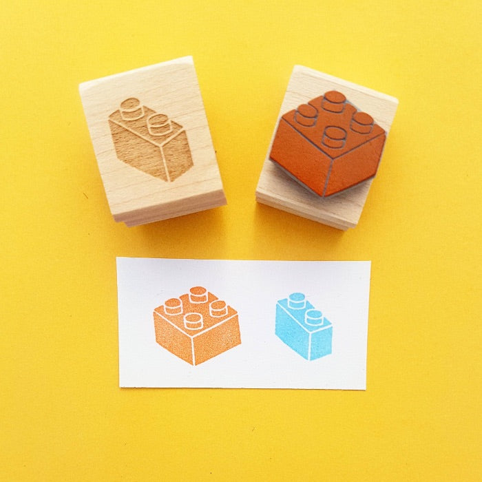 Lego Brick Mini Rubber Stamp