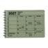 Green notebook calendar for 2027 with handwritten entries on a white background