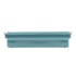 A rectangular teal blue metal container with a glossy finish and silver metal end caps, shown against a plain white background.