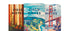 Three 'Field Notes' notebooks with different designs on a white background