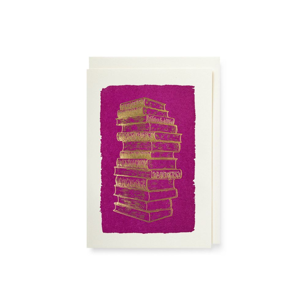 Gold Books Notecard
