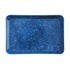 A rectangular blue tray with rounded corners and a speckled texture, shown from a top-down view on a white background.