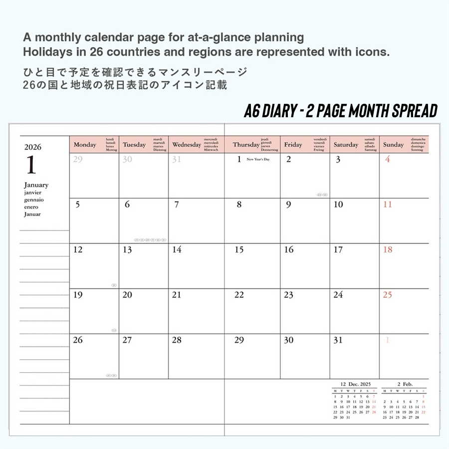 Great Wave Weekly Diary 2026