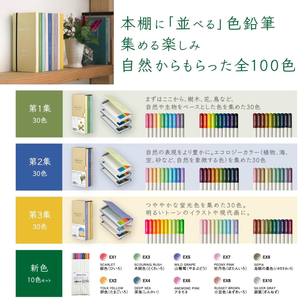 Irojiten Colour Dictionary Pencils: Seascape Vol 7, Vol 8, Vol 9