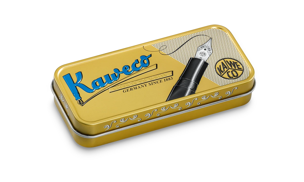 Kaweco pencil case with a pen on a white background