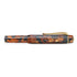 A Kaweco ART Sport pen with a marbled brown and black resin body and gold-tone metal clip, shown horizontally against a plain white background.
