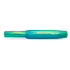 A horizontal pen with a translucent green and blue marbled body and gold 'Namaste Collection' branding, shown on a plain white background.