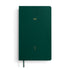 Green notebook with '2027' printed on it against a white background