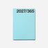 A light blue rectangular notebook or planner cover with the black text '2027/365' printed at the top, shown against a plain light gray background.