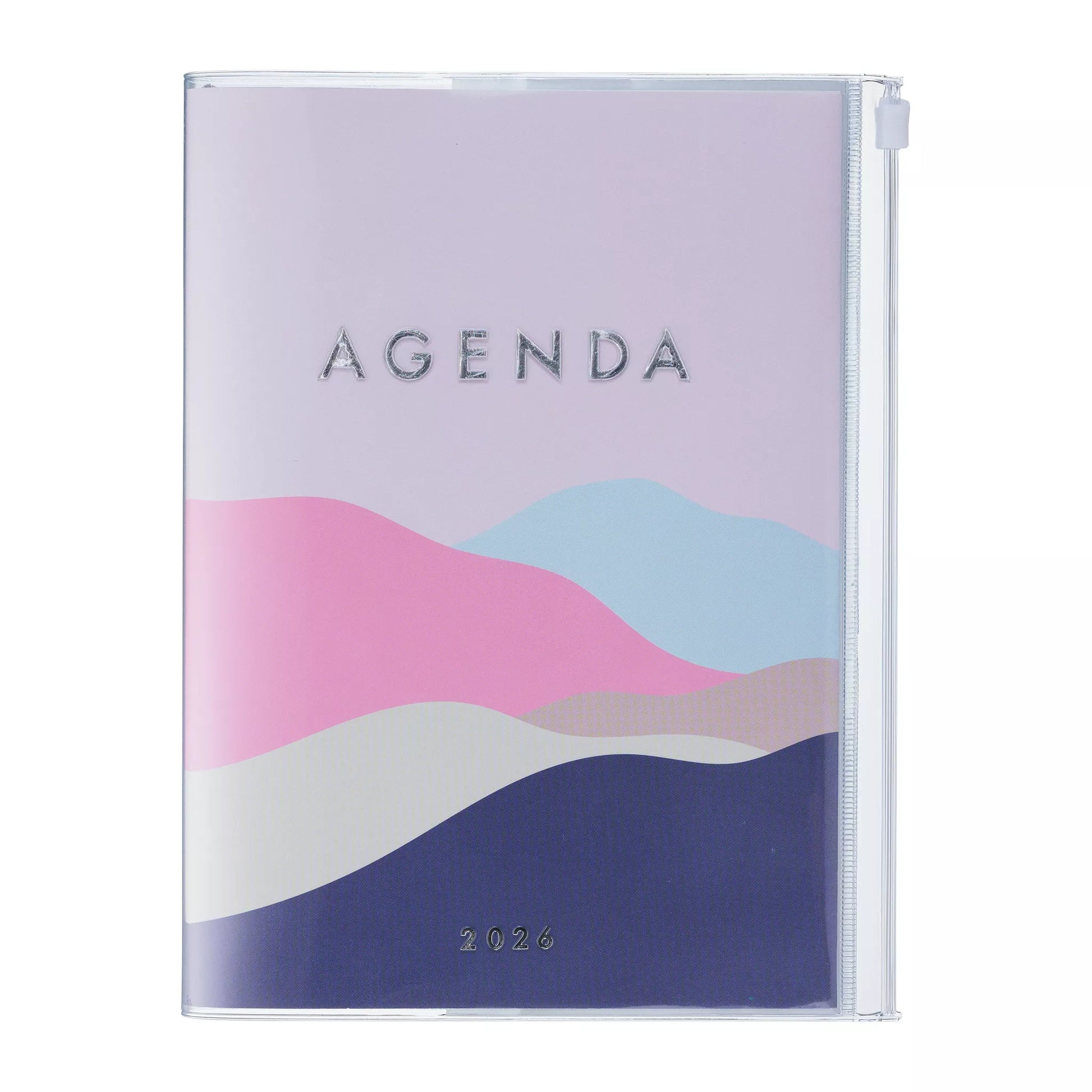 2026 agenda with colorful abstract design on a white background