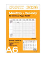 2026 diary collection refill with monthly and weekly layout on a white background