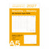 2027 monthly and weekly planner refill with A5 size on a white background