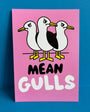 Mean Gulls Postcard