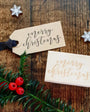 Merry Christmas calligraphy rubber stamp