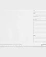 White planner pad with black text and checkboxes on a white background