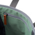 interior of frost coloured backpack on a white background