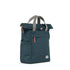 dark grey coloured backpack on a white background