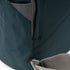 strap close up of dark grey coloured backpack on a white background