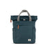 dark grey coloured backpack on a white background