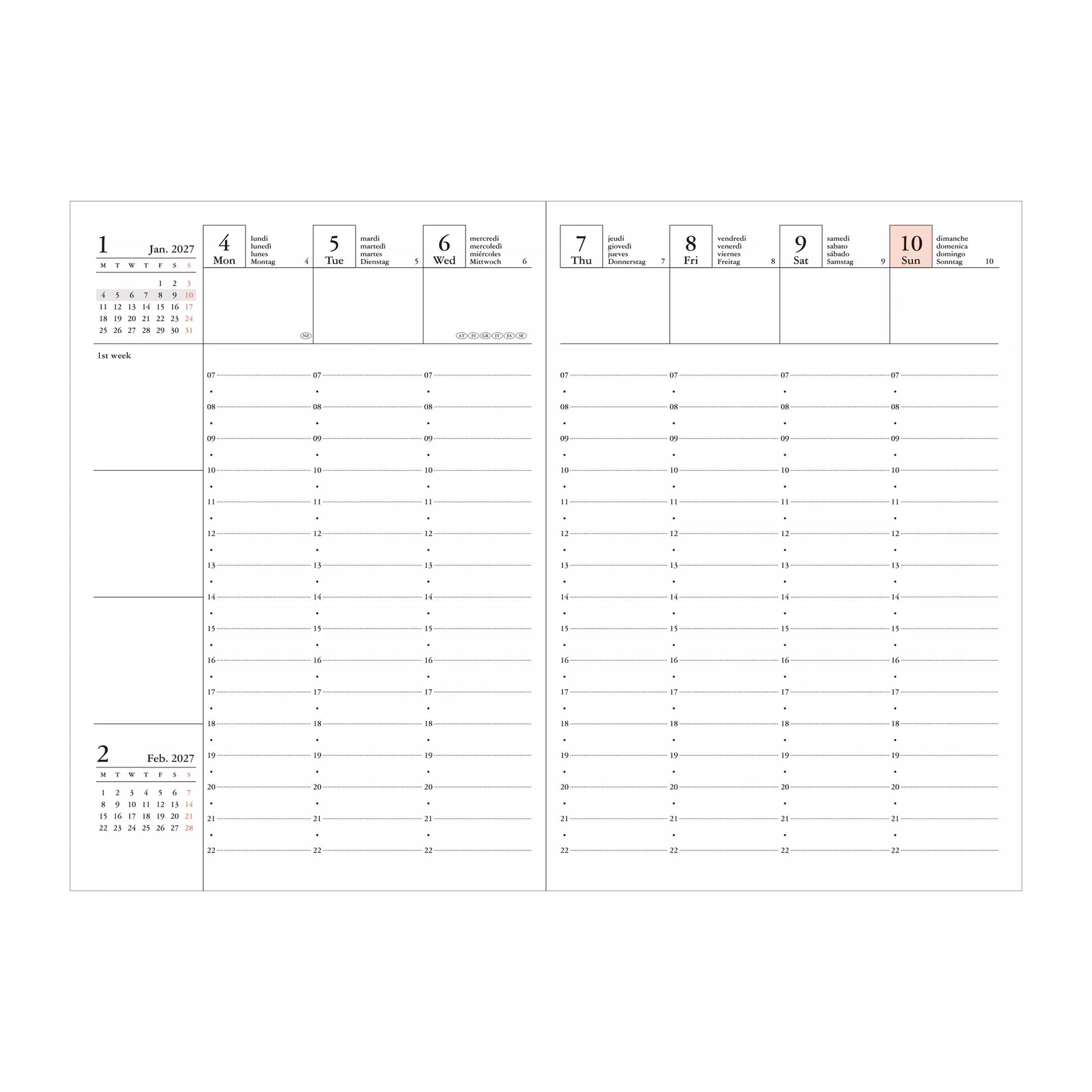 Calendar sheet with time and date input fields