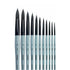 A set of ten STREAM watercolor brushes in graduated sizes, arranged vertically. The brushes have light blue-gray handles, black ferrules, and dark gray bristles, with the brush numbers 0 to 10 printed on the handles.