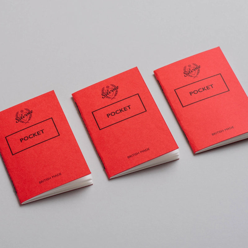 Silvine Original Pocket Notebook Pack of 3