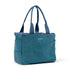Blue tote bag with 'Socca' branding on a white background