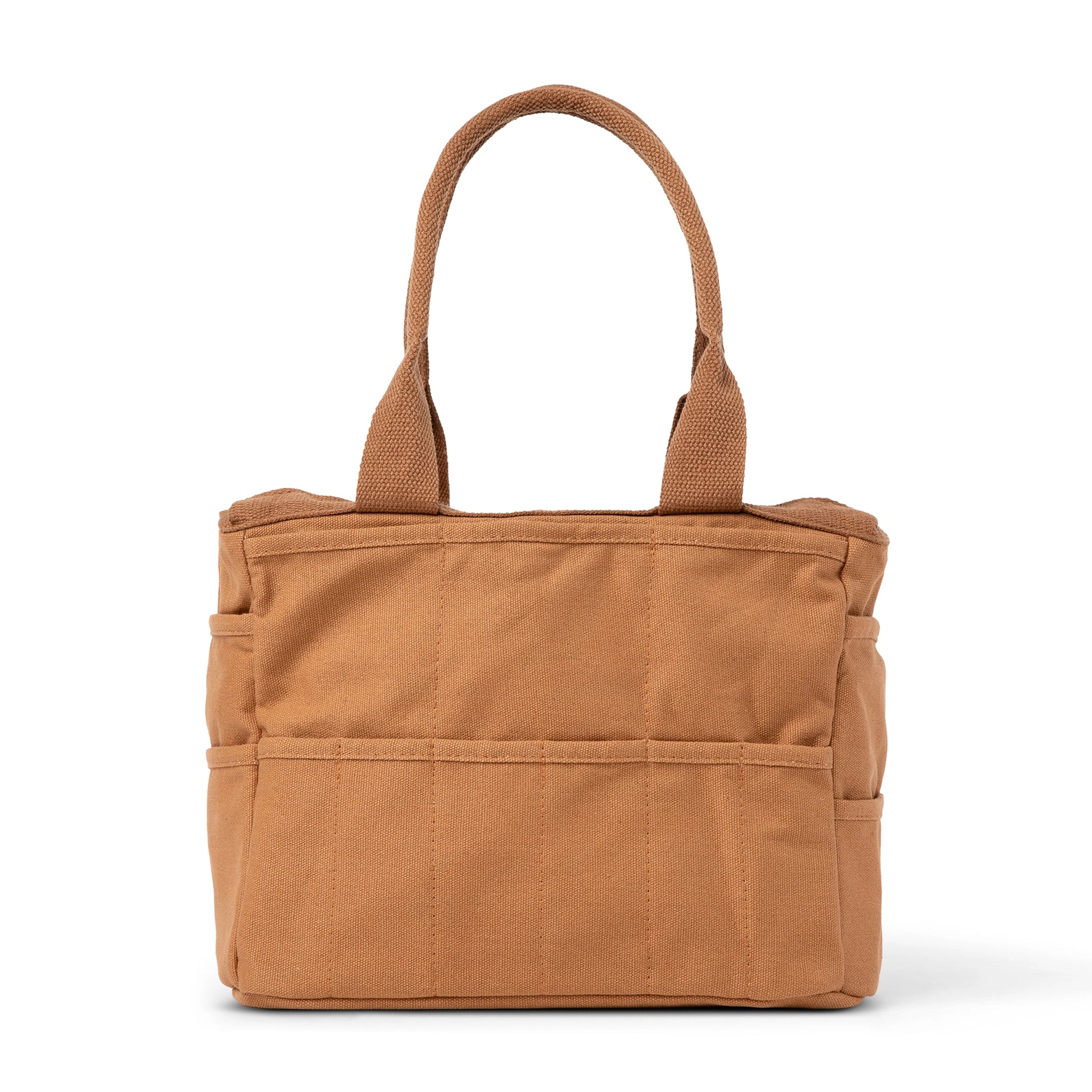 Brown tote bag on a white background