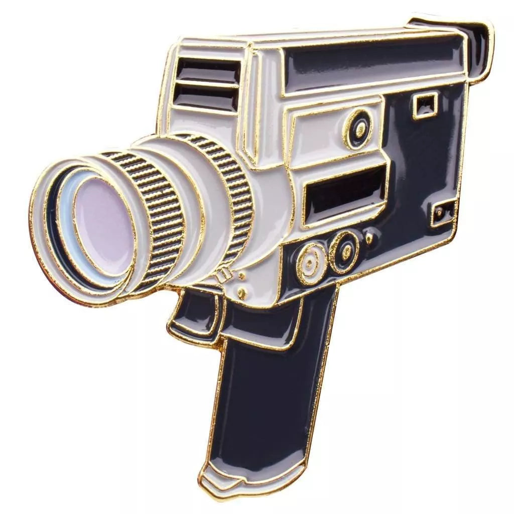 Super 8mm Camera Pin Badge