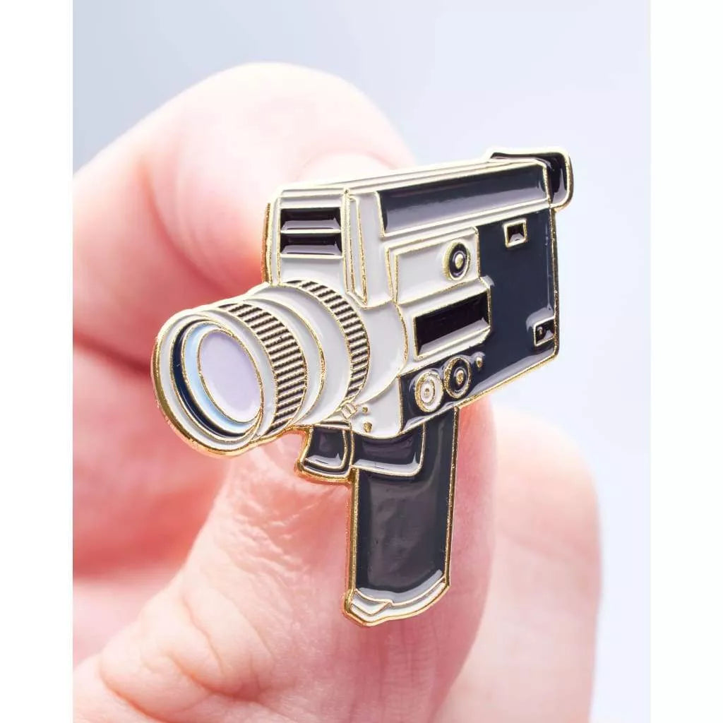 Super 8mm Camera Pin Badge