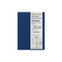 Blue and white diary with 'Traveler's notebook' branding on a white background