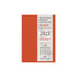 A passport-size monthly travel notebook by Traveler's Company, featuring a terracotta orange cover with a white vertical label panel that reads 'Traveler's notebook passport size diary' and '2027 monthly' with a small calendar grid.