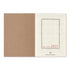 An open kraft paper pocket calendar showing the June 2027 page, with a textured brown cover on the left and an off-white interior page on the right with a red date box and small Traveler's Company logo.