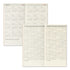 A set of cream-colored travel planner and notebook pages displayed on a white background, showing the front cover with 2007 and 2008 calendar views and interior grid pages for travel planning.