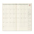 An open monthly calendar spread showing September 2027, with a cream-colored page, gray weekday headers, and small red highlighted dates.