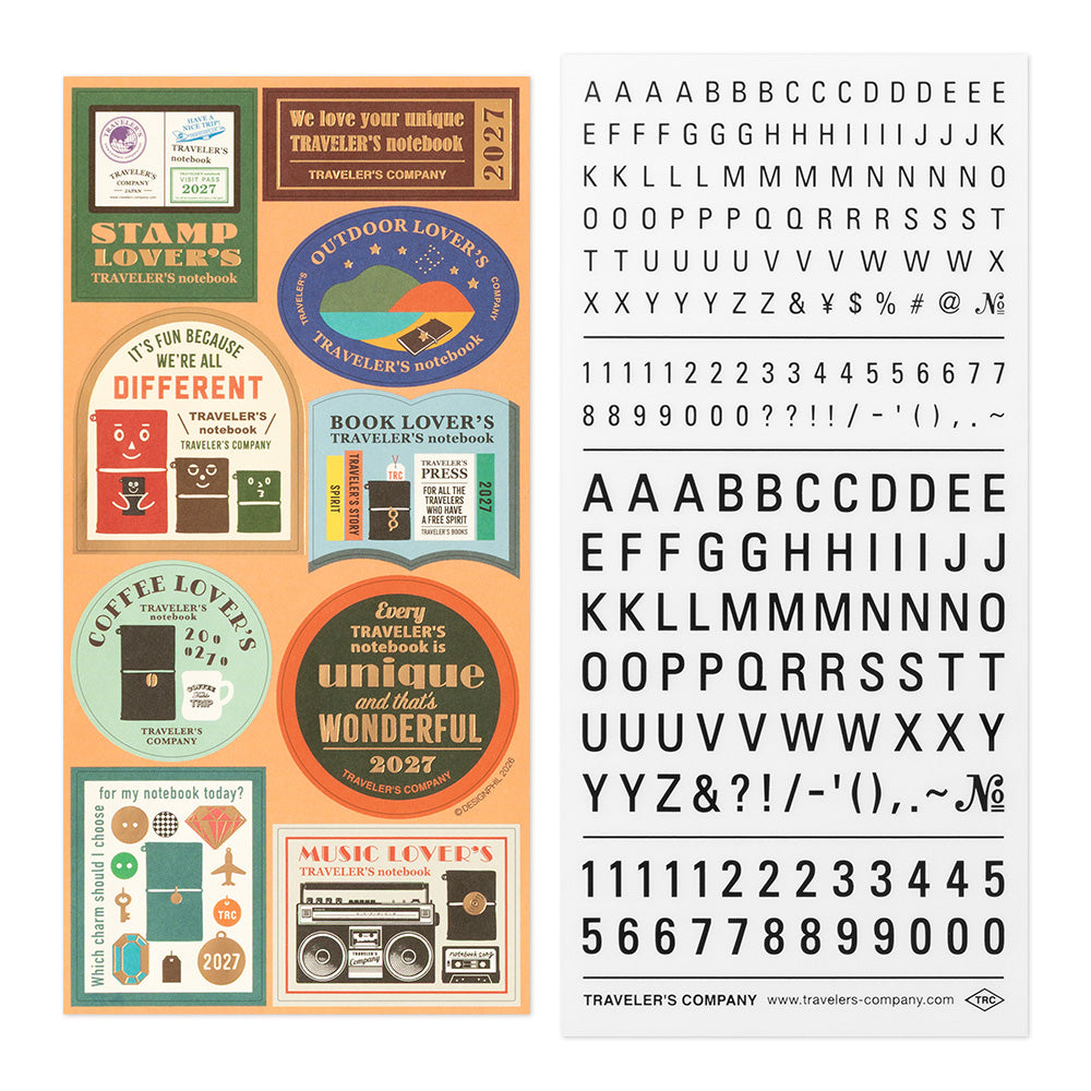 TRAVELER'S Notebook Unique and Wonderful Customised Sticker Set 2027 *Pre-Order*