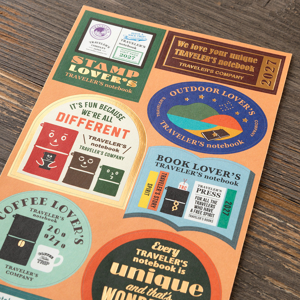 TRAVELER'S Notebook Unique and Wonderful Customised Sticker Set 2027 *Pre-Order*
