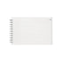 White notebook with a silver spiral binding on a white background