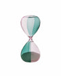 Colorful hourglass on a white background