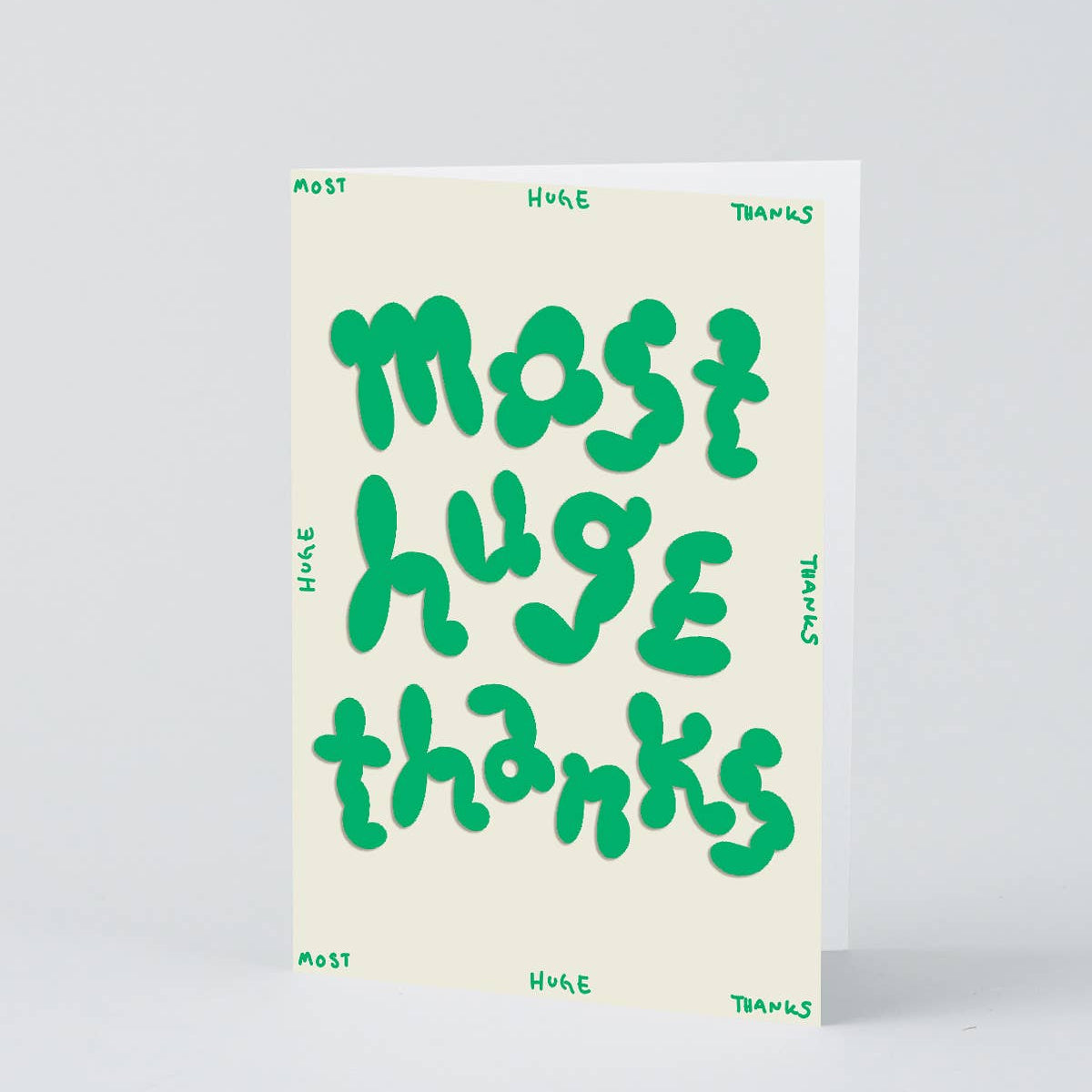 Most Huge Thanks Embossed Greetings Card