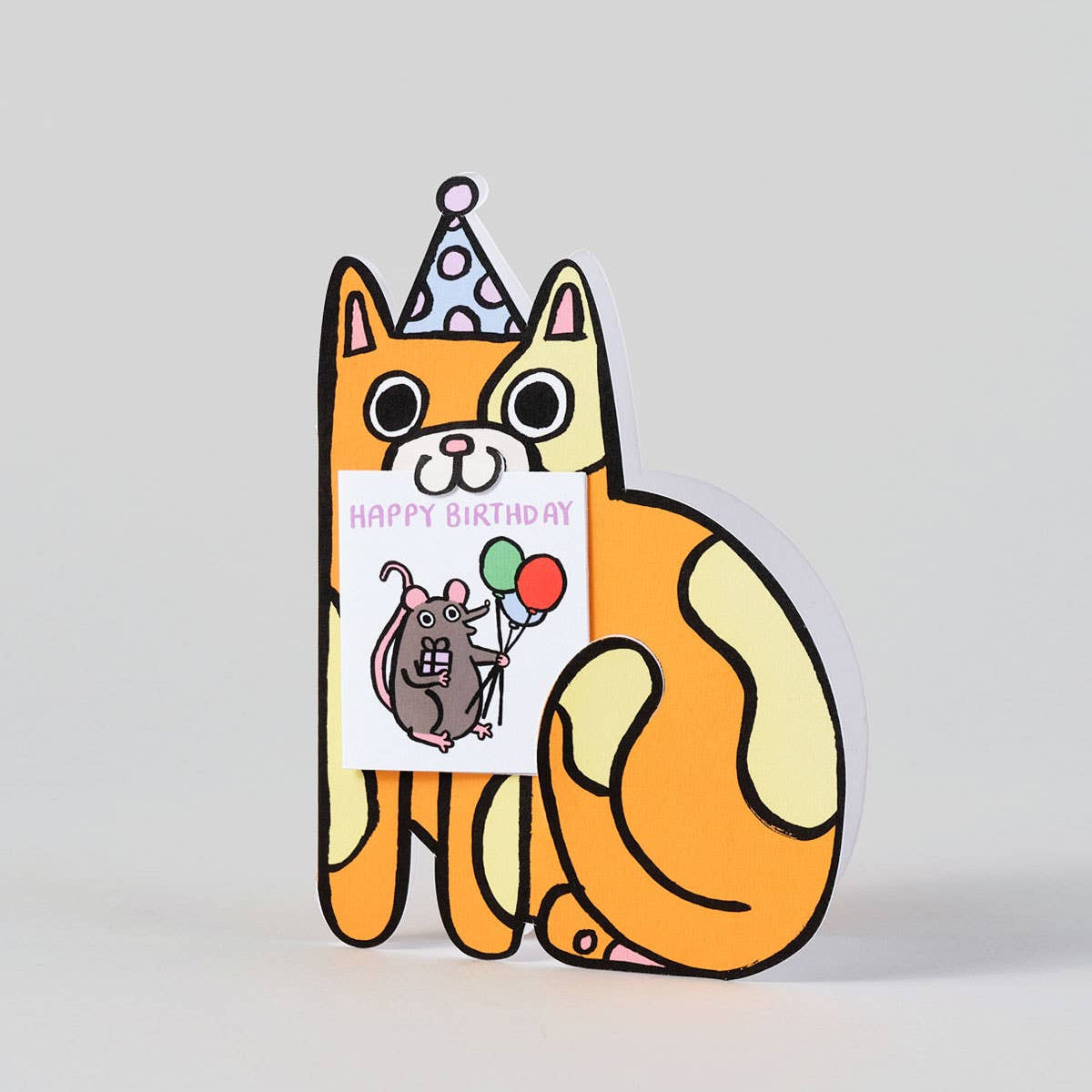 Cat with Mini Card Kid's Greetings Card