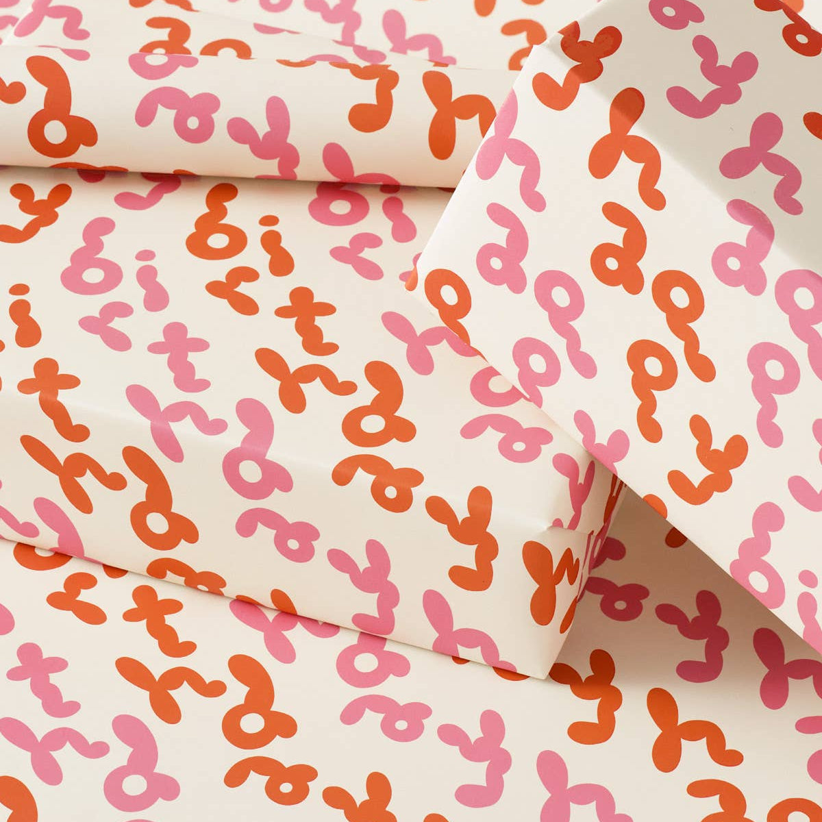 Happy Birthday Bubble Writing Gift Wrap