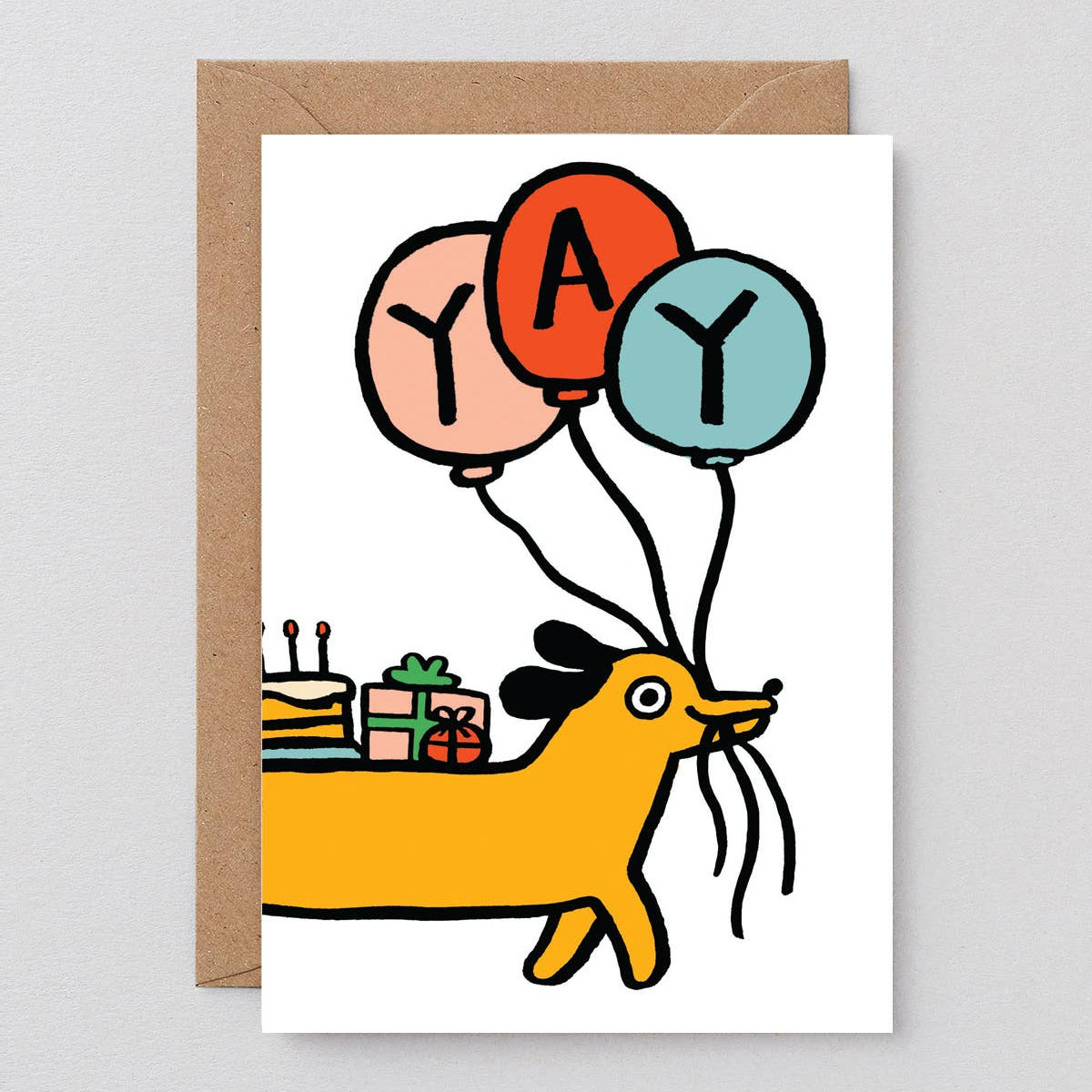 Birth-Yay Sausage Dog Greetings Card