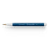 Pen with blue barrel and white grip on a white background